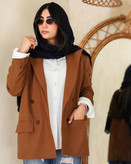 کت زنانه لینن رنگ موکا